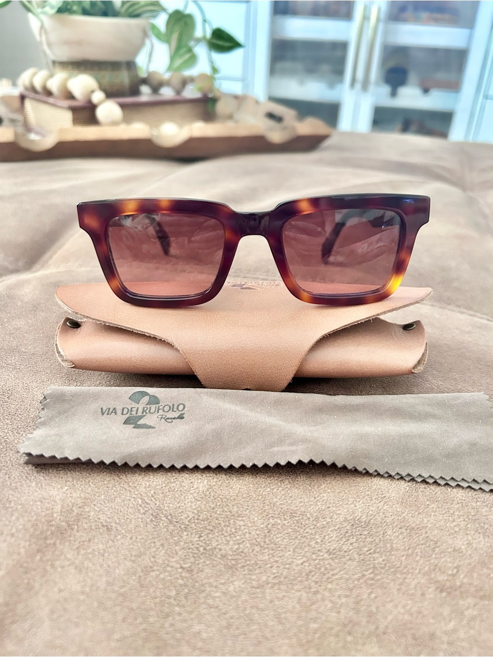 Via Dei Rufolo Tortoise Sunglasses